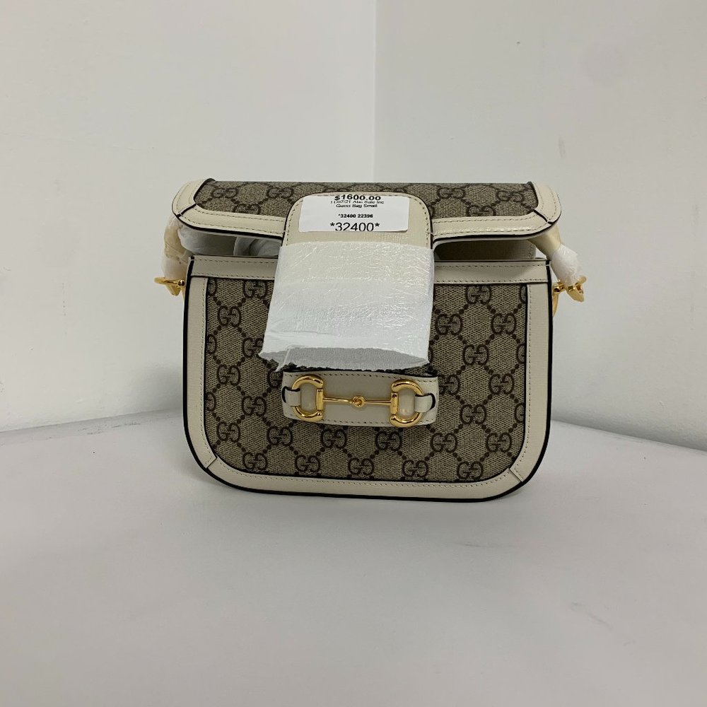 Gucci Horsebit 1955 Mini Bag 658574 GH 9759 Beige White